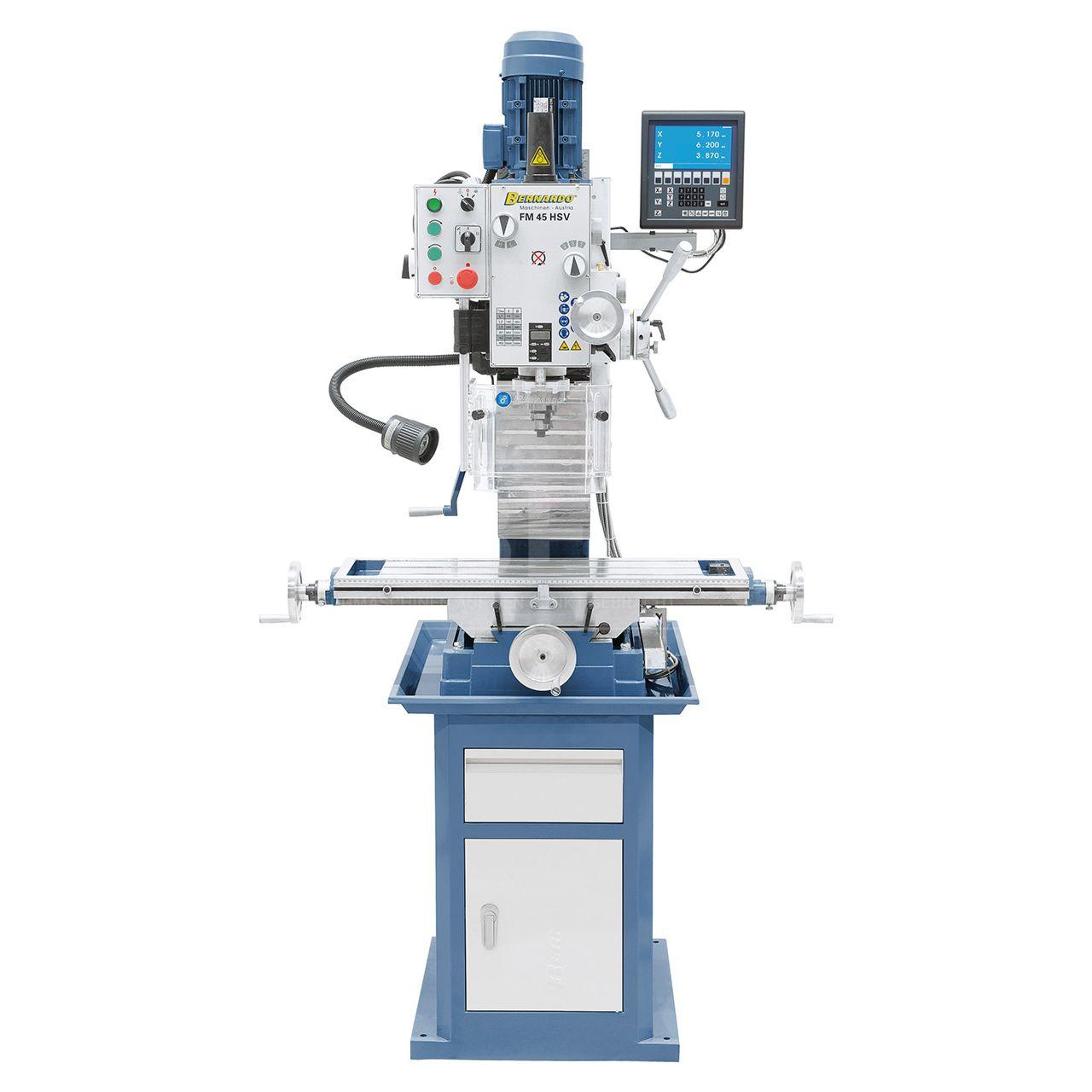 Bernardo FM 45 HSV mit 3-Achs-Digitalanzeige Bohr-Fräsmaschine